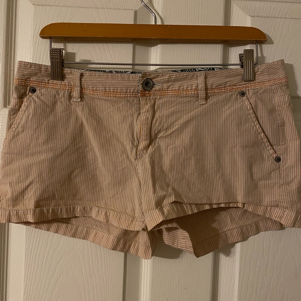Volcom Striped Orange/Cream Women’s Shorts 9